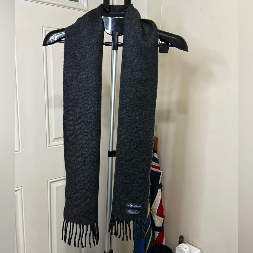 Polo by Ralph Lauren Scarf I Dark Gray I Pony Embroidery